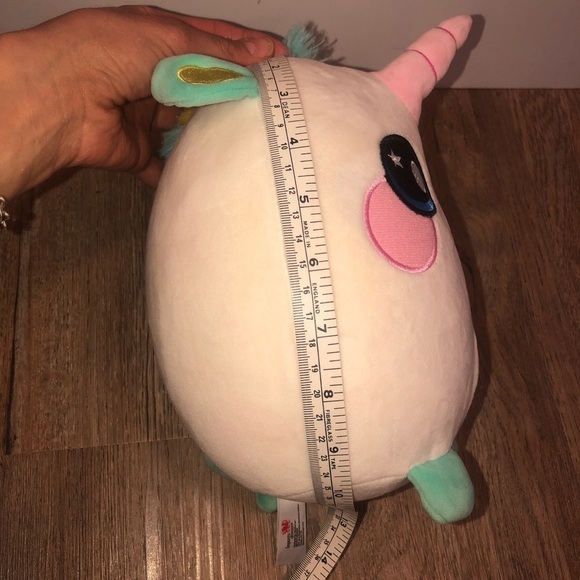 SQUEEZAMALS Ula The Unicorn Squish Toy Teddy - Picture 3 of 3